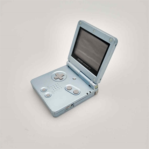 Gameboy Advance SP Konsol - Model AGS-001 - Pearl Blue- SNR XEH 14914284 (B Grade) (Genbrug)